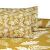 Mustard Tranquil Cotton Printed Bedsheet Set