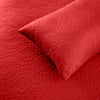 Hot Red Self Embossed Bed Spread