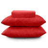 Hot Red Self Embossed Bed Spread