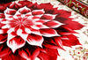 Red Flora 4Pcs Cotton Printed Bedsheet Set