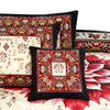 Red Flora 4Pcs Cotton Printed Bedsheet Set